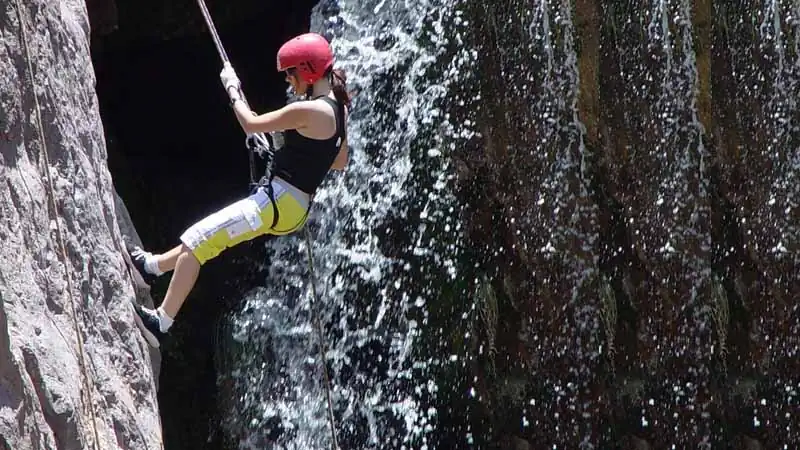 Rappelling at the Quebrada de Salto